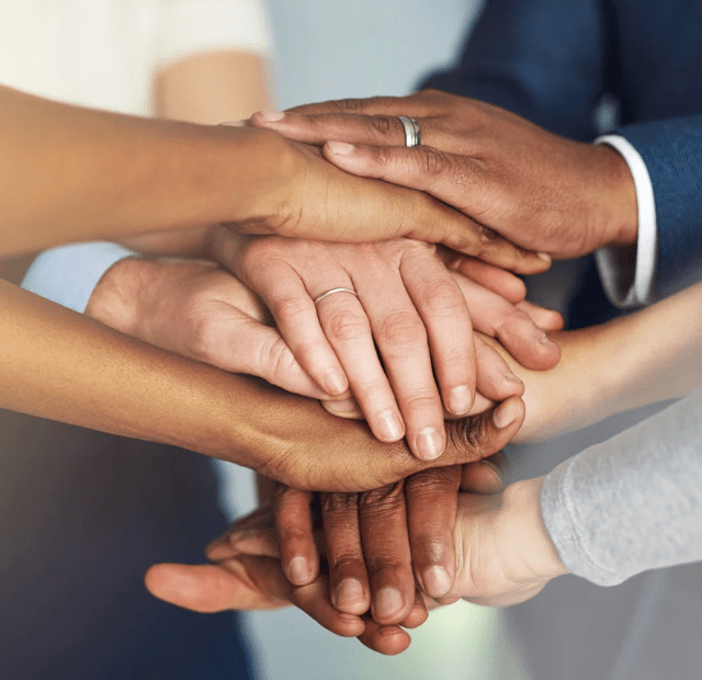 hands together